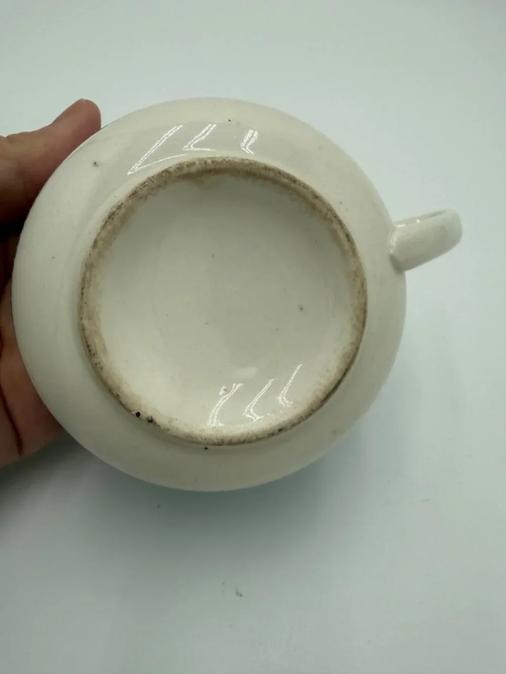 Vintage Currier & Ives Blue White Ceramic Tea cup Coaching Scene